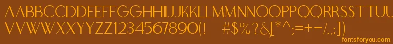 BOOWIE Font – Orange Fonts on Brown Background