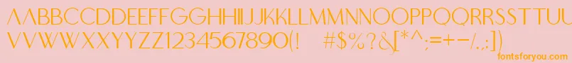 BOOWIE Font – Orange Fonts on Pink Background