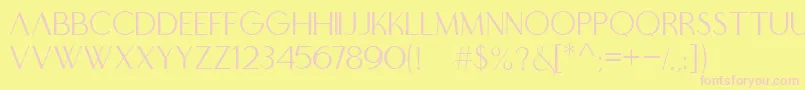 BOOWIE Font – Pink Fonts on Yellow Background