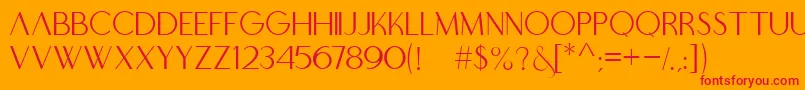 BOOWIE Font – Red Fonts on Orange Background