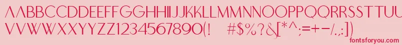 BOOWIE Font – Red Fonts on Pink Background