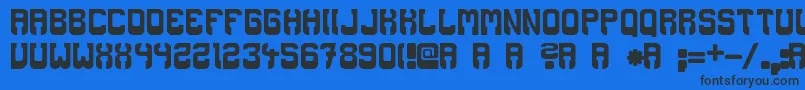 booze Font – Black Fonts on Blue Background