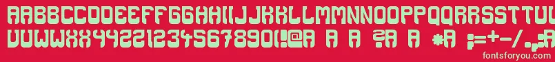 booze Font – Green Fonts on Red Background