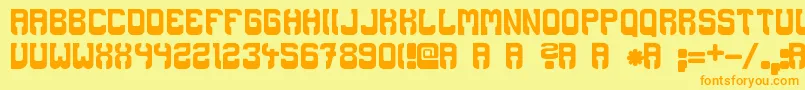 booze Font – Orange Fonts on Yellow Background