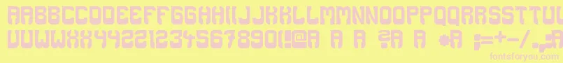 booze Font – Pink Fonts on Yellow Background