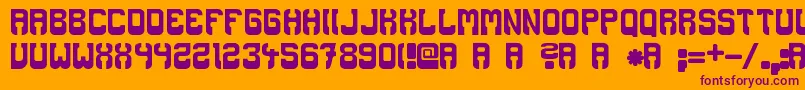 booze Font – Purple Fonts on Orange Background