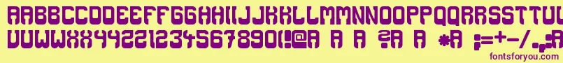 booze Font – Purple Fonts on Yellow Background