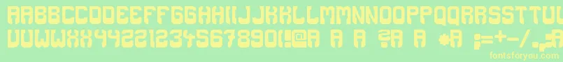 booze Font – Yellow Fonts on Green Background