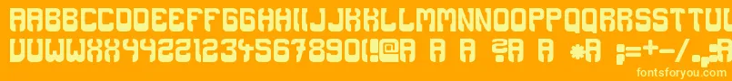 booze Font – Yellow Fonts on Orange Background