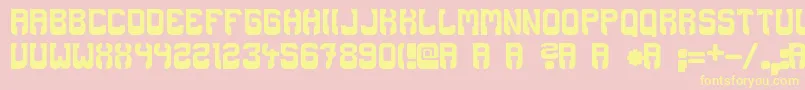 booze Font – Yellow Fonts on Pink Background
