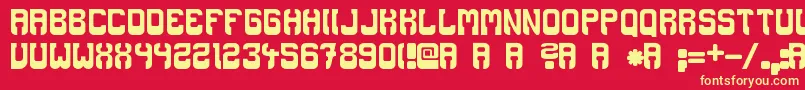 booze Font – Yellow Fonts on Red Background