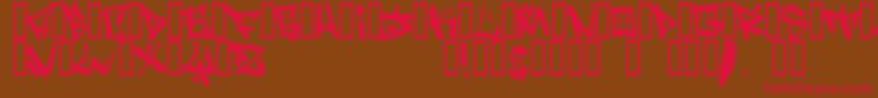 bopollux Font – Red Fonts on Brown Background