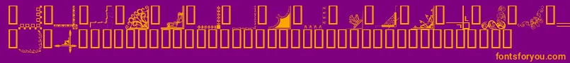 BORDC    Font – Orange Fonts on Purple Background