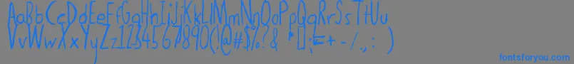 Thedogatemyhomework Font – Blue Fonts on Gray Background