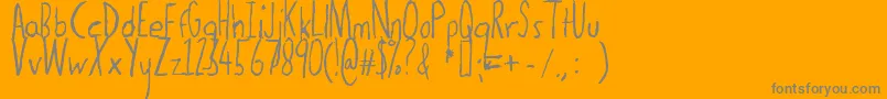 Thedogatemyhomework Font – Gray Fonts on Orange Background