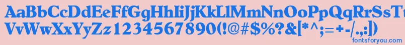 NewEra Font – Blue Fonts on Pink Background