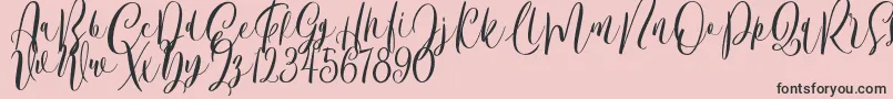 Bordellia Demo Font – Black Fonts on Pink Background
