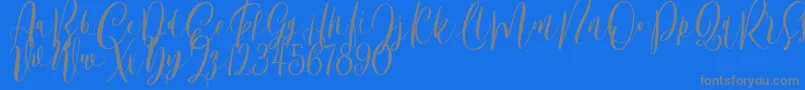 Bordellia Demo Font – Gray Fonts on Blue Background