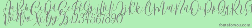 Bordellia Demo Font – Gray Fonts on Green Background