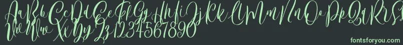 Bordellia Demo Font – Green Fonts on Black Background