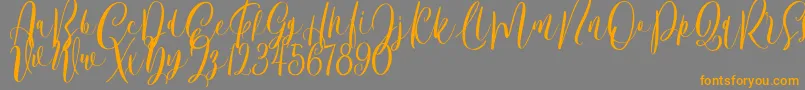 Bordellia Demo Font – Orange Fonts on Gray Background