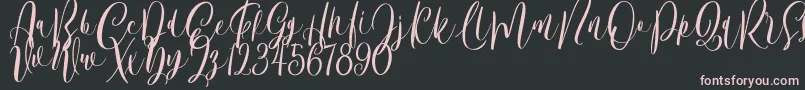Bordellia Demo Font – Pink Fonts on Black Background