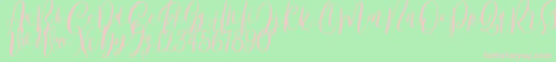 Bordellia Demo Font – Pink Fonts on Green Background