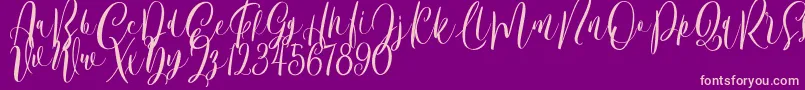 Bordellia Demo Font – Pink Fonts on Purple Background