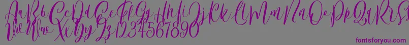 Bordellia Demo Font – Purple Fonts on Gray Background