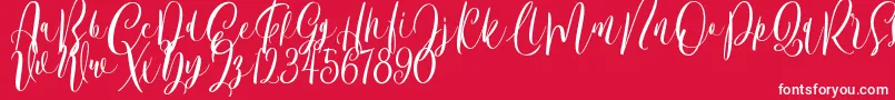 Bordellia Demo Font – White Fonts on Red Background