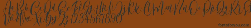 Bordellia Demo Font – Black Fonts on Brown Background