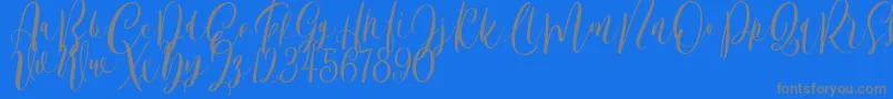 Weitere Informationen zur Bordellia Demo-Schriftart Bordellia Demo-Schriftart – Graue Schriften auf blauem Hintergrund