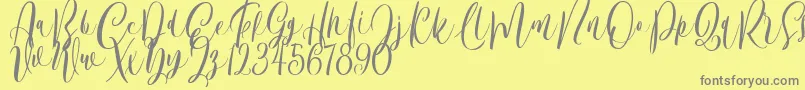 Bordellia Demo Font – Gray Fonts on Yellow Background
