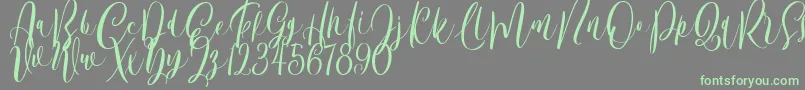 Bordellia Demo Font – Green Fonts on Gray Background