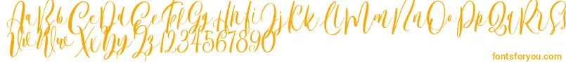 Bordellia Demo Font – Orange Fonts on White Background