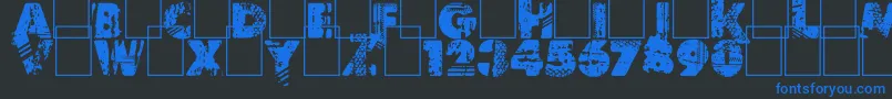 Czcionka Border Line – niebieskie czcionki na czarnym tle