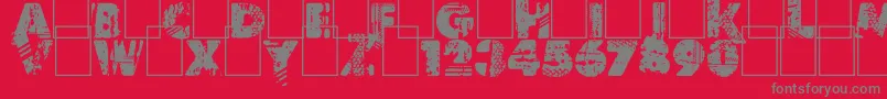 Border Line Font – Gray Fonts on Red Background