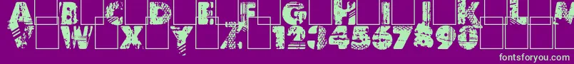 Czcionka Border Line – zielone czcionki na fioletowym tle