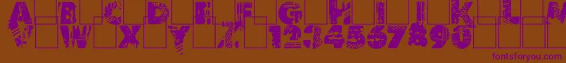 Czcionka Border Line – fioletowe czcionki na brązowym tle