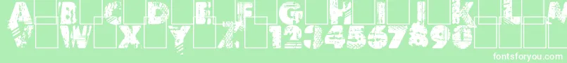 Border Line Font – White Fonts on Green Background