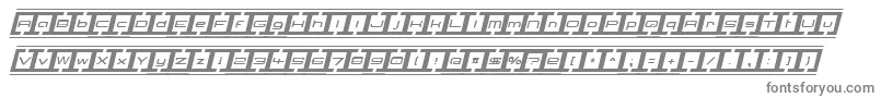 フォントBorderBase Italic – 白い背景に灰色の文字