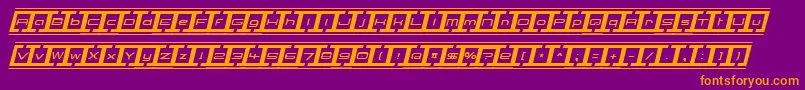 fuente BorderBase Italic – Fuentes Naranjas Sobre Fondo Morado