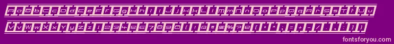 BorderBase Italic Font – Pink Fonts on Purple Background