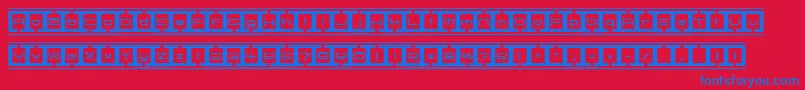 BorderBase Font – Blue Fonts on Red Background