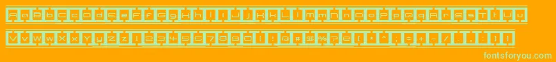 Czcionka BorderBase – zielone czcionki na pomarańczowym tle