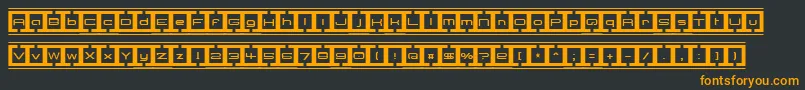 BorderBase-Schriftart – Orangefarbene Schriften auf schwarzem Hintergrund