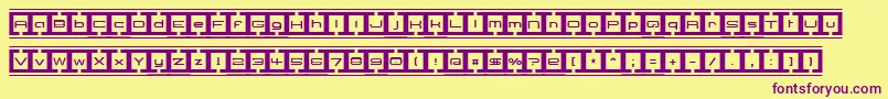 BorderBase Font – Purple Fonts on Yellow Background