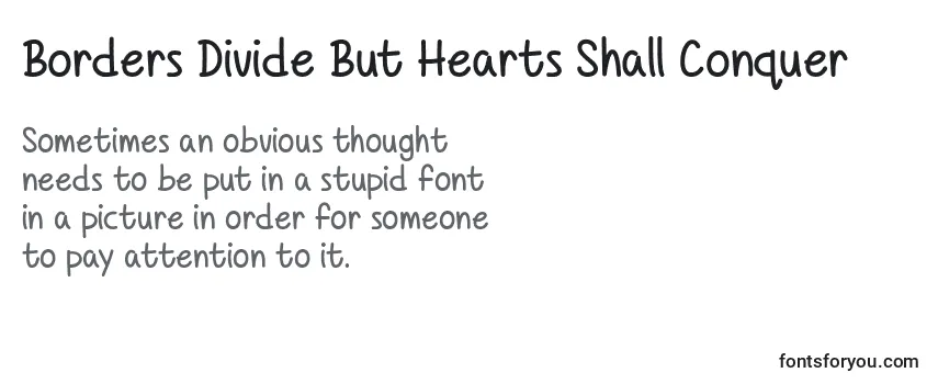 Borders Divide But Hearts Shall Conquer   (121906) Font