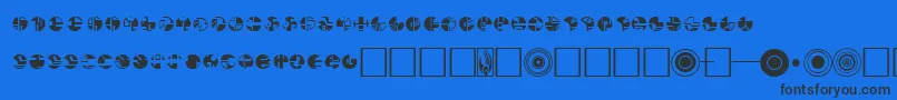 Borg-Schriftart – Schwarze Schriften auf blauem Hintergrund