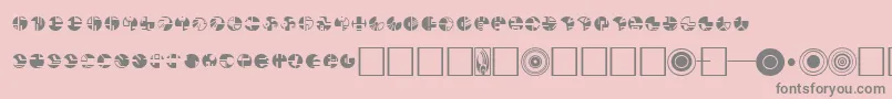 Borg Font – Gray Fonts on Pink Background